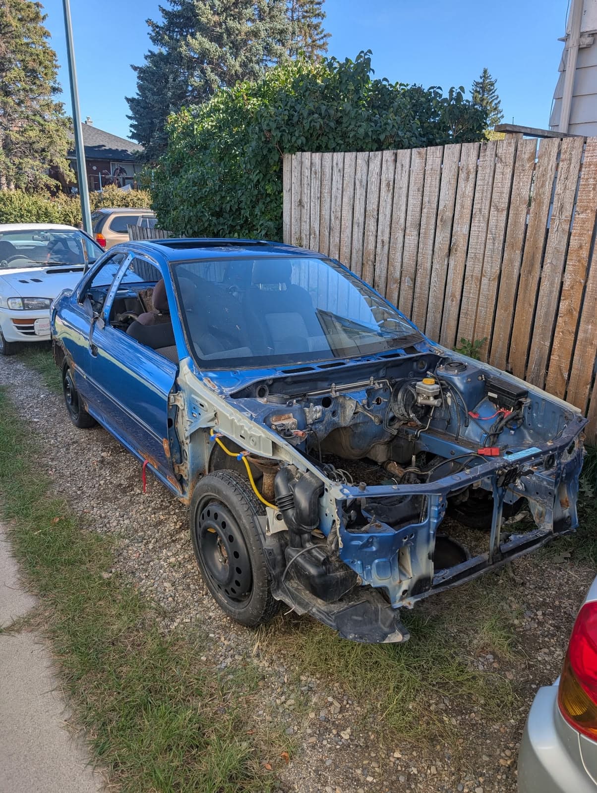 Junk car ready for removal in Calgary